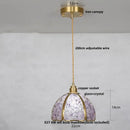 GobekUsa Crystal Glass LED Pendant Light Fixture for Kitchen Dining Room Bar Luxury Art Decor