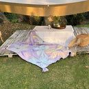 GobekUsa Cozy Knit Blanket: Purple Multifunctional Sofa Cover for Living Room, Office, and Nap Time
