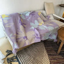 GobekUsa Cozy Knit Blanket: Purple Multifunctional Sofa Cover for Living Room, Office, and Nap Time