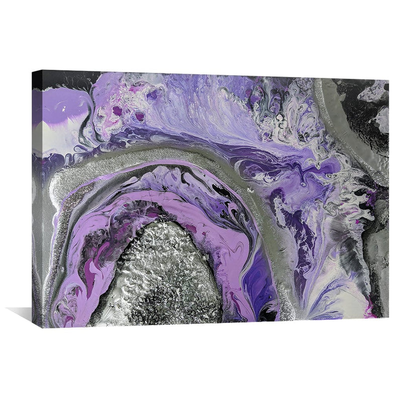 Lavender Geode Canvas