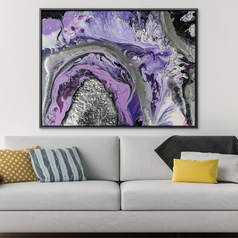 Lavender Geode Canvas