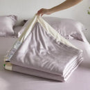 GobekUsa Light Luxury Jacquard Quilt Set with Sheets & Pillowcases - Ice Silk, Washable & Cooling
