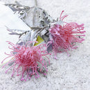 Lavender & orange artificial crab claw branch wedding decor living room by Decorbites