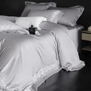 GobekUsa 1200TC Egyptian Cotton Lace Embroidery Bedding Set: 1 Duvet, 1 Sheet, 2 Pillowcases