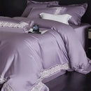 GobekUsa 1200TC Egyptian Cotton Lace Embroidery Bedding Set: 1 Duvet, 1 Sheet, 2 Pillowcases