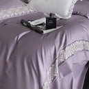 GobekUsa 1200TC Egyptian Cotton Lace Embroidery Bedding Set: 1 Duvet, 1 Sheet, 2 Pillowcases