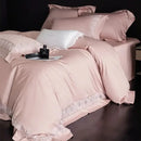 GobekUsa 1200TC Egyptian Cotton Lace Embroidery Bedding Set: 1 Duvet, 1 Sheet, 2 Pillowcases