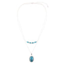 Layered Blue Apatite and Sterling Silver Necklace