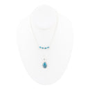 Layered Blue Apatite and Sterling Silver Necklace