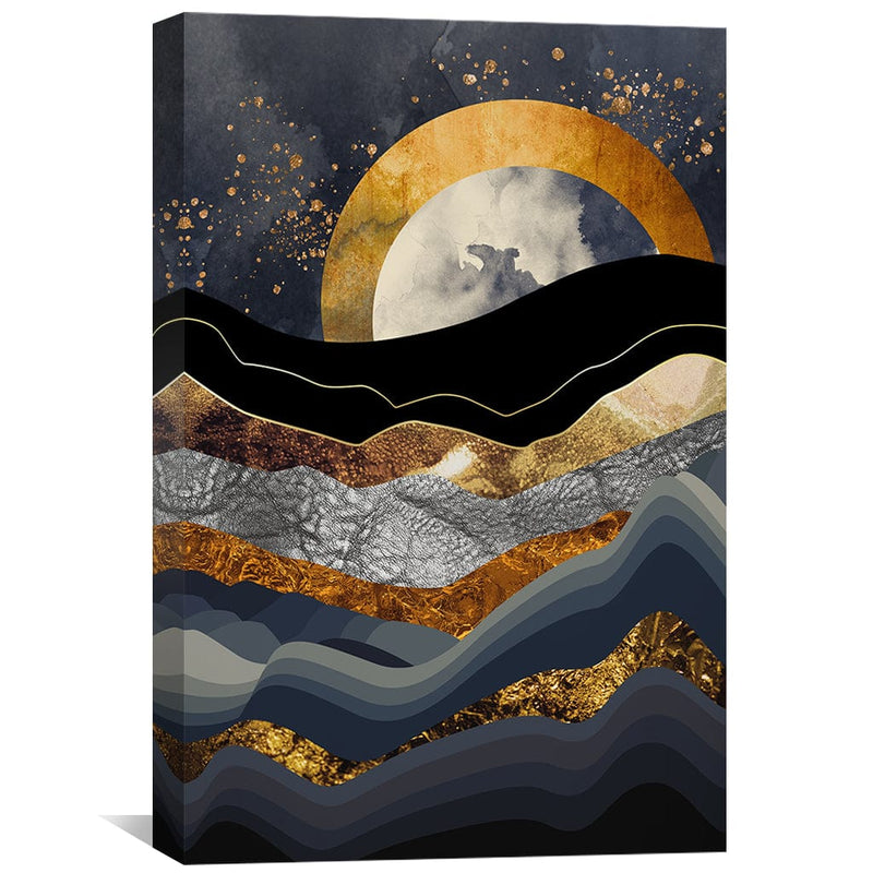 Layered Moonset Canvas