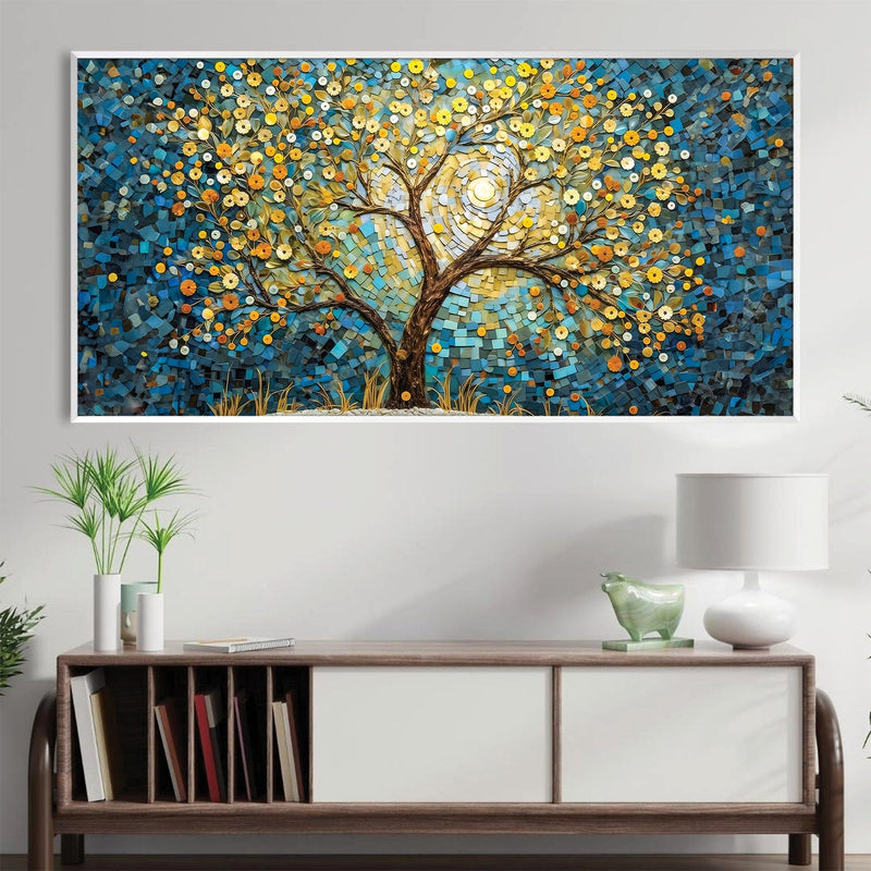 Layered Shapes Tree Canvas