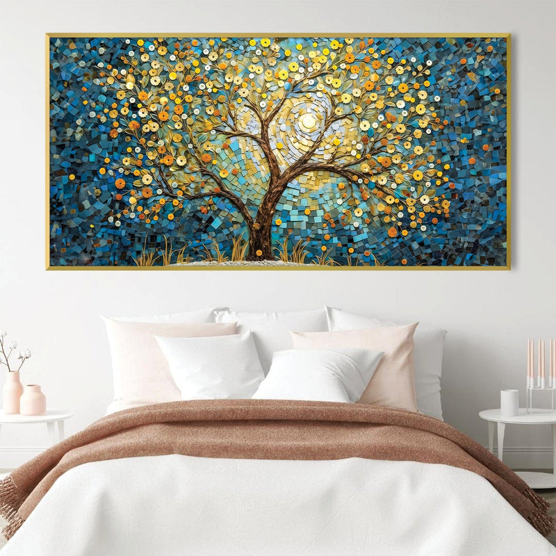 Layered Shapes Tree Canvas