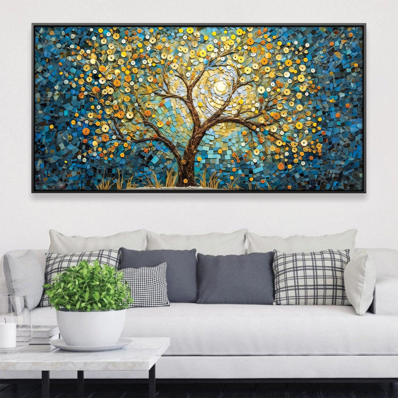 Layered Shapes Tree Canvas