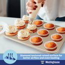 Baking Pan Set, Carbon Steel, 3-pc (Squre Pan, Muffin Pan + Rectangle Deep Tray)