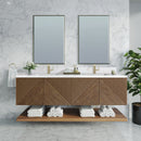 James Martin Marcello 72" Floating Double Bathroom Vanity, Chestnut