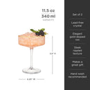 Meridian Crystal Coupe Glasses Set of 2 by Viski