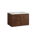 James Martin Amberly 36" Dual Mount Single Bathroom Vanity, Mid-Century Walnut