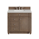 James Martin Bristol 36" Single Bathroom Vanity, Whitewashed Walnut