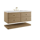 James Martin Allamari 48" Floating Single Bathroom Vanity, Dune Mist