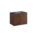James Martin Amberly 30" Dual Mount Single Bathroom Vanity, Mid-Century Walnut