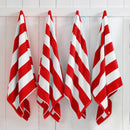 Cotton Velour Cabana Stripe Beach Towel - Novia Collection by Great Bay Home