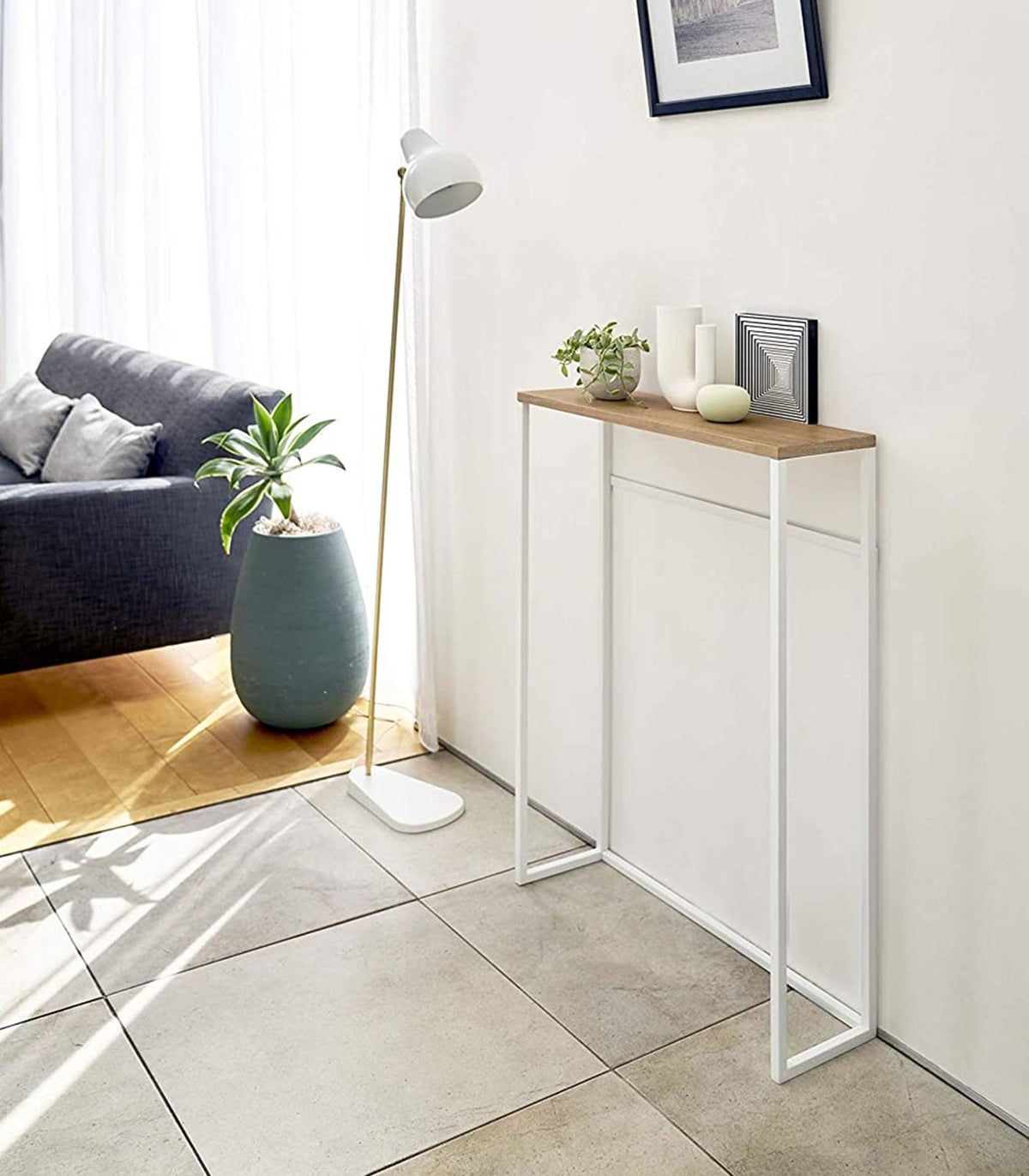 Narrow Entryway Console Table (32" H)  - Steel, photo 3 of 14