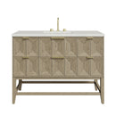 James Martin Emmeline 48" Single Bathroom Vanity, Pebble Oak