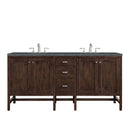 James Martin Addison 72" Double Bathroom Vanity, Mid-Century Acacia