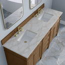 James Martin Brittany 72" Double Bathroom Vanity, Pecan