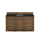 James Martin Bristol 60" Single Bathroom Vanity, Saddle Brown