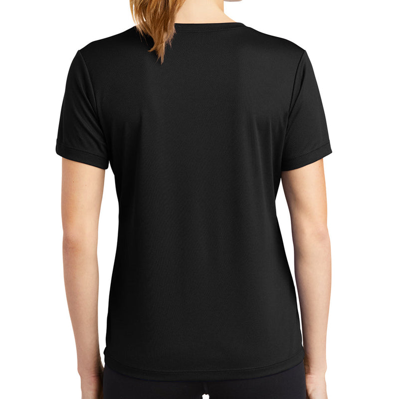 Ladies Big Size Mesh V-Neck T-Shirt