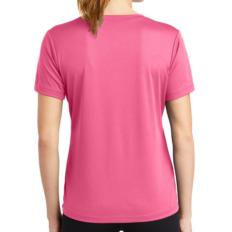 Ladies Big Size Mesh V-Neck T-Shirt