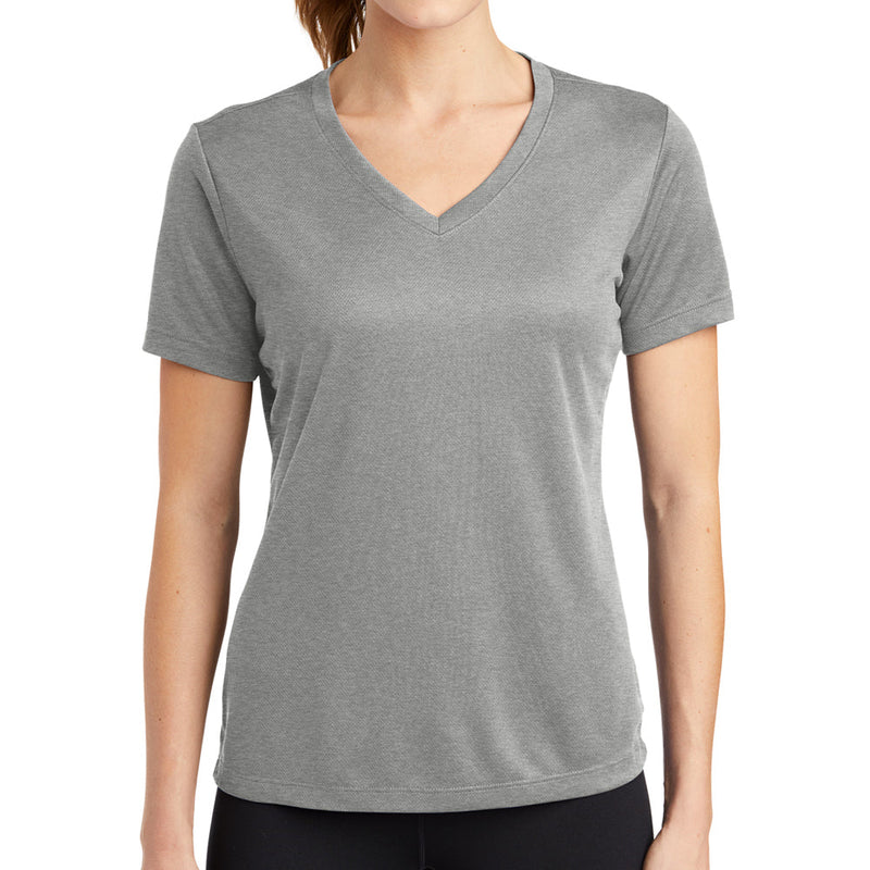 Ladies Big Size Mesh V-Neck T-Shirt