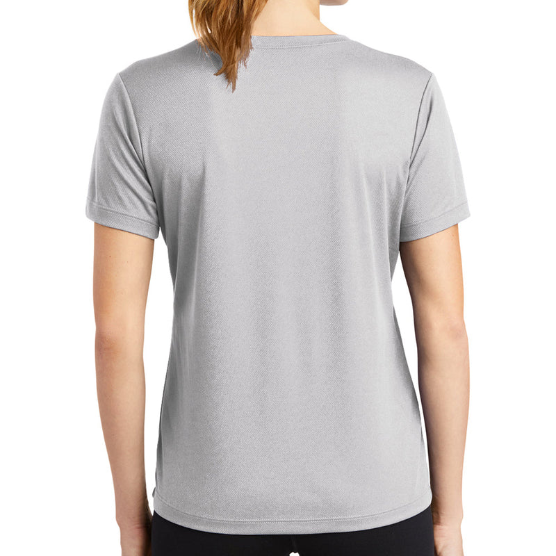 Ladies Big Size Mesh V-Neck T-Shirt