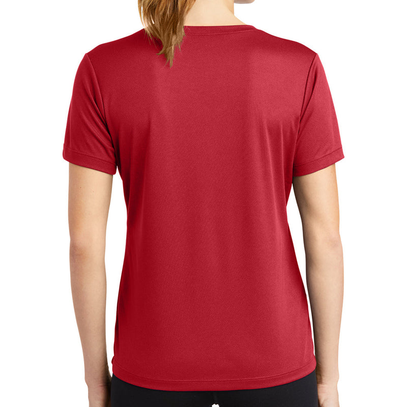Ladies Big Size Mesh V-Neck T-Shirt