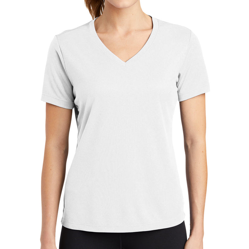 Ladies Big Size Mesh V-Neck T-Shirt