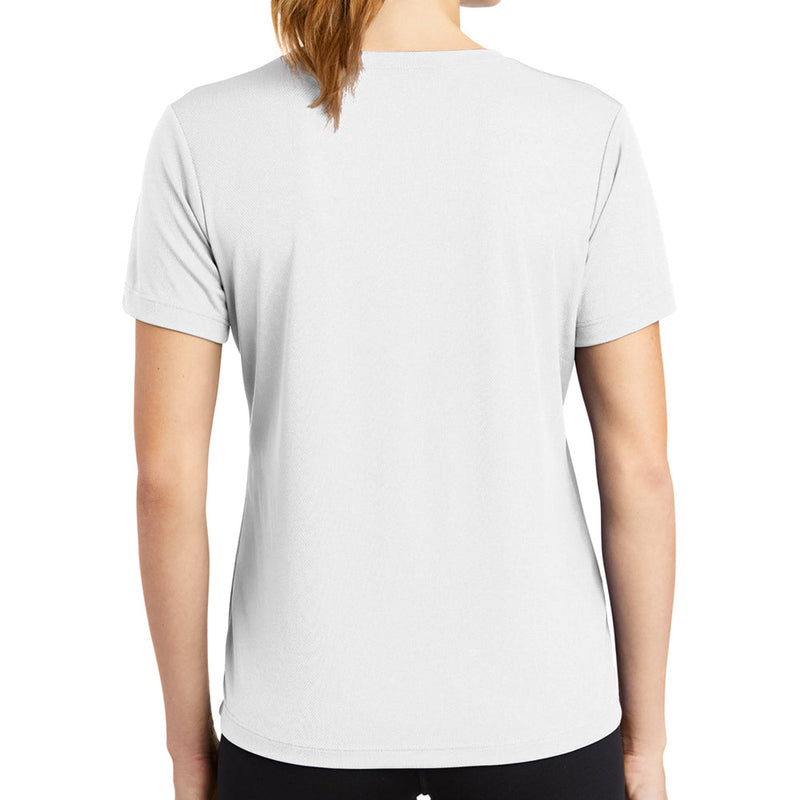 Ladies Big Size Mesh V-Neck T-Shirt