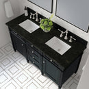 James Martin Brittany 60" Double Bathroom Vanity, Black Onyx