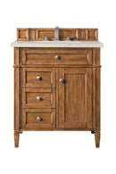 James Martin Brittany 30" Single Bathroom Vanity, Saddle Brown