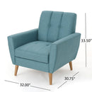 Mid Century Fabric Channel Stitch Club Chair by HouseOfZazla
