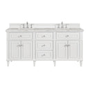 James Martin Lorelai 72" Double Bathroom Vanity, Bright White