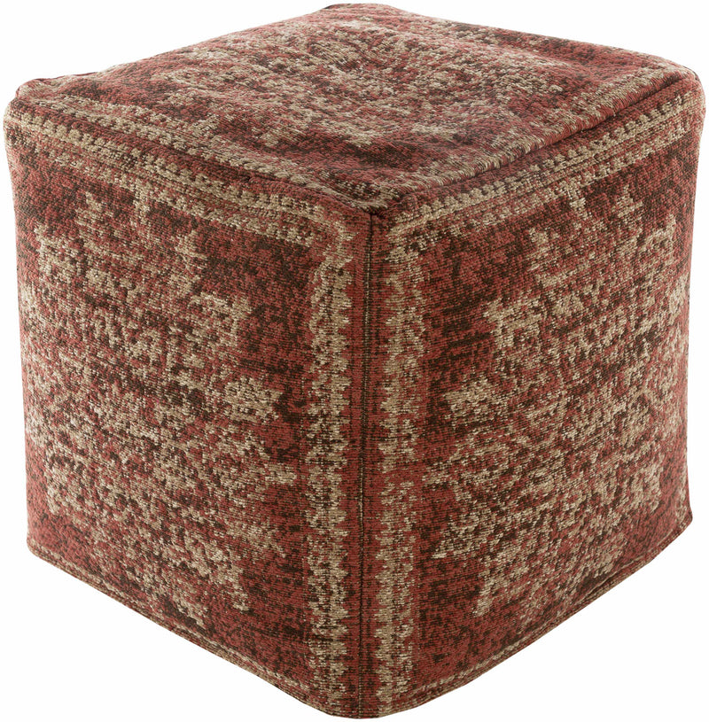 Purkersdorf Dark Coral Pouf