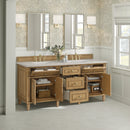 James Martin Lorelai 72" Double Bathroom Vanity, Light Natural Oak