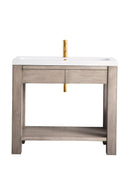 James Martin Brooklyn 39.5" Single Console Vanity, Platinum Ash