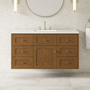 James Martin Laurent 48" Dual Mount Single Bathroom Vanity, Honey Oak