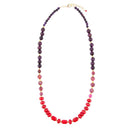 Le Rouge Red Magnesite Multi-Stone Long Necklace