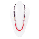 Le Rouge Red Magnesite Multi-Stone Long Necklace