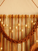GobekUsa Leaf Macrame Tapestry Brown Green Wall Tapestry Boho Home Decoration Macrame Wall Hanging Home Living Room Decors Aesthetic Gift