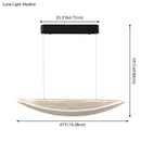 GobekUsa Leaf Shaped Acrylic LED Suspension Light - Natural Elegance for Dining Room