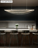 GobekUsa Leaf Shaped Acrylic LED Suspension Light - Natural Elegance for Dining Room